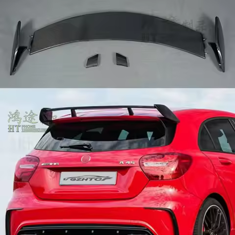 For Mercedes Benz W176 A-Class A250 A45 A180 A200 AMG 2013 - 2018 Real Carbon Fiber Roof Spoiler