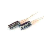 20pcs 4.7uF 400V 4.7MFD 400Volt ±20% -40+105C Aluminum Electrolytic Capacitor 6×11mm