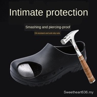 LOVEFOOT Men Shoes Chef Shoes Canteen Non-slip Waterproof Anti-smash Steel Toe Shoes Hotel Work Shoe