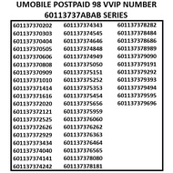 UMOBILE POSTPAID 98 VVIP NUMBER