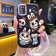 Samsung A02S A03S M02S F02S Case Lovely Rabbit Case With Lanyard