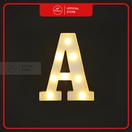 Lampu 3D LED Huruf Angka Ukuran 22 CM Abjad Hiasan Dinding Kebutuhan Pesta Dekorasi Ulang Tahun