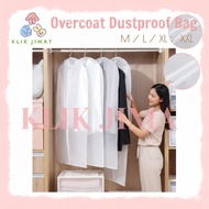 (KLIKJIMAT) 👔 Clothes Dust Cover Garment Bag | Plastic Suit Coat Blazer Cover | Beg Pakaian Pelindun