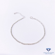 Lắc tay bạc s925 lấp lánh LINH MIU SILVER lắc tay lắc chân dây xù bắt sáng