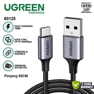 UGREEN 60125 USB A to Type C Data Cable 50CM Fast Charging 3A 15W 18W Quick Charge TPE Cable Casan C