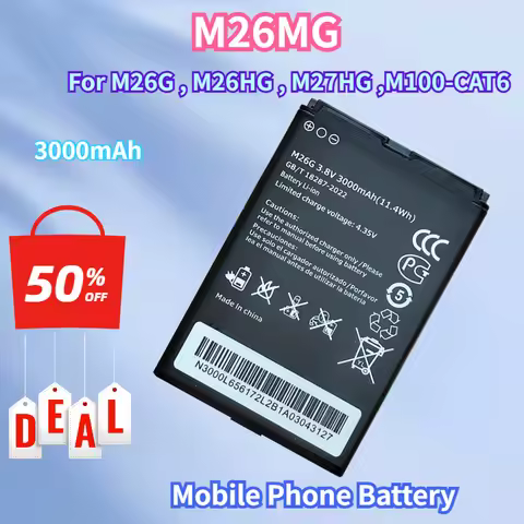 Newest 3.8V 3000mAh Battery Replacement M26MG Mobile WiFi W01 For M26G M26HG M27HG M100 M26HG M2 4G 