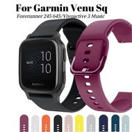 For Garmin Venu Sq Strap Band 20mm High Quality Silicone Bracelet For Forerunner 245 645 Vivoactive 3 Music（AONEE）