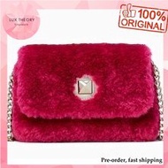 Pre-order: Kate Spade Audrey Shearling Micro Crossbody In Festive Pink K9280