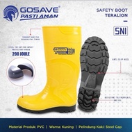 GOSAVE TERALION Steel Toe Cap Safety Rubber Boots