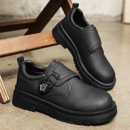 Xiaohongshu Leather Shoes Casual 2025 Spring Rotating British Button Big Toe Men's Shoes Business He