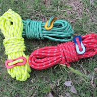 4 Meter Nylon Reflective Paracord Wind Rope Flysheet Tarp Hammock Tent Camp 4mm 5mm String Ropes Hik