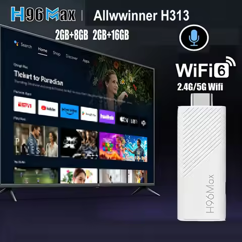H96 MAX Android TV Stick Allwinner H313 with 2.4G Wifi 5G Wifi6 Dual Brand 8GB 16GB 4K 3D HDR Goole 
