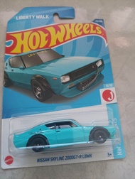 Hot wheels NISSAN SKYLINE 2000GT -R LBWK biru muda