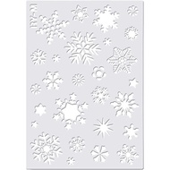 Christmas Snowflake Stencil Template Reusable Plastic Painting Snowflake Template for Wall Window Wo