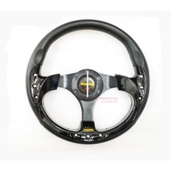 14 inch PU Steering Wheel/Drifting Steering Wheel/Racing Steering Wheel - BLACK