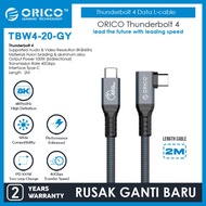 CODE B ORICO Thunderbolt 4 Data L-Cable 40Gbps 8K@60Hz PD 100W 2M - TBW4-20