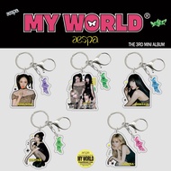 Aespa MY WORLD Key rings KARINA WINTER GISELLE NINGNING Single acrylic keychain bag pendant
