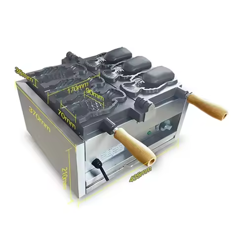 Commercial taiyaki machine 3-hole gas/electric Japanese snacks and snacks machine 2KW ice cream taiy