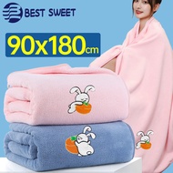 Bath towel, oversized 180x90cm, ultra-absorbent, unisex, for couples, thick