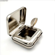 【Best-Selling】 Smallsweet Stainless Steel Square Pocket Ashtray Metal Ash Tray Pocket Ashtrays With Lids Portable Ashtray