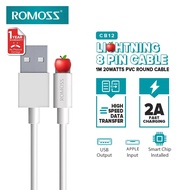 Romoss CB12 1M Cable 2A/2.4A 8 Pin Fast Charger Cable