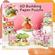 Lecrafty - 6D building paper puzzle DIY play art and craft kid  early learning educational toys Ice 