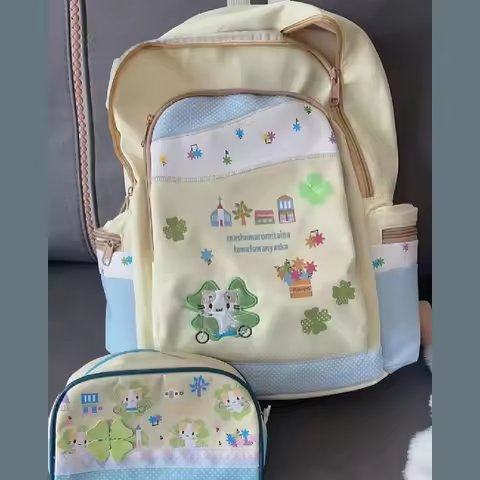 In Stock Masyumaro Fluffy Fuwa Nyanko Cat Kawaii Backpack Bag Anime Schoolbag Pencil Bag Case Studen