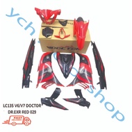 YAMAHA LC135 LC 135 135LC V4 V5 V6 V7 EXCITER MERAH HITAM BODY COVER SET STICKER STRIPE SIAP TAMPAL 
