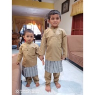 🌺 RAYA 2021 🌺 Readystock BROWN BAJU MELAYU BUDAK WITH SAMPIN KHAKI NUDE 1y 5y 6y 7y 8y 9y 10y 11y 20