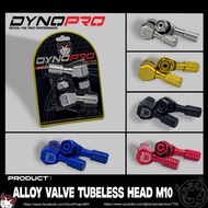 (DYNOPRO) CNC Alloy Tubeless Valve Head kepala tubeless tuib less M8 M10 HIGH QUALITY