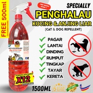 【FREE 500ML】Dog & Cat Repellent (1500ML) Penghalau Halau Kucing Plant Extract Mr Water Base Spray Re