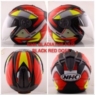 NHK GLADIATOR FIUS BLACK RED DOFF HELMET