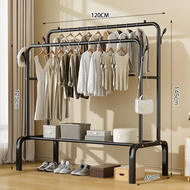 LG Rak Gantungan Baju Dengan Roda Rak Baju Estetik Minimalis Rak Baju Gantung Portable 150CM