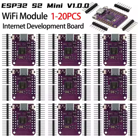 ESP32 S2 Mini V1.0.0 - LOLIN WIFI IOT Board based ESP32-S2FN4R2 ESP32-S2 4MB FLASH 2MB PSRAM MicroPy