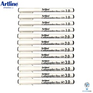 12pcs Artline Calligraphy Arabic Pen Black Ink | Chisel / Wedge Nib | Khat Writing