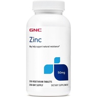GNC Zinc 50mg Supplement, Supports Immune Function, 250 Servings