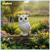 MagiDeal Realistic Owl Figurine Textured Owl Statue Outdoor Lifelike for Porch Yard
