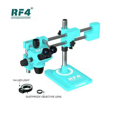 RF4 Synchronous Magnification Viewer 360° Double Cantilever Support 6.5-65X Triocular Binocular Ster