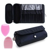 Portable Makeup Brush Organizer Makeup Brush Bag for Travel Can Hold 20+ Brushes Cosmetic Bag Makeup