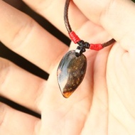 【琥珀系列】手磨緬甸琥珀 黑根蜜珀 綴銀 百搭項鍊 (詳見描述)