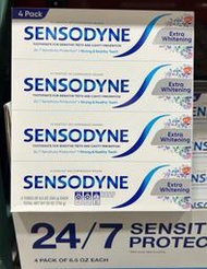 Costco好市多 SENSODYNE 舒酸定敏感性牙膏潔白配方 184gx4入  toothpaste