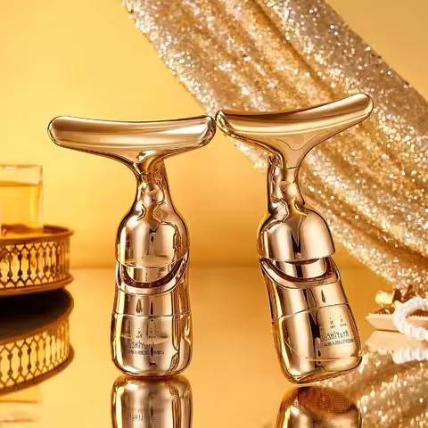 3 In 1 Face Massager Neck Facial Eye Massage Introducer Microcurrent Skin Rejuvenation Anti Aging Be