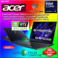#AP189 USED ACER PREDATOR HELIOS NEO PHN14 Intel CU9-185H 32GB 1TB SSD Nvidia RTX4070 RTX 4070 Gamin