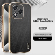 Casing For Honor 400 Lite Honor400 Lite Honor400Lite 400Lite Silk Pattern Luxury Electroplated Gold 