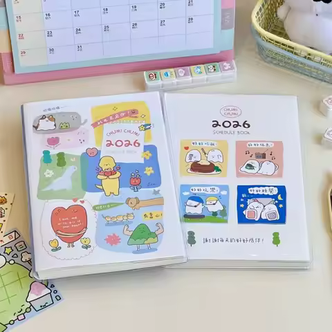 Portable B6 2026 Planner with Calendar To Do List Agenda Book Student Notebook School Office
