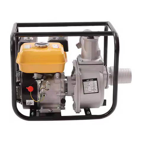 Gas-Powered Water Transfer Pump, 4-Stroke 7.5 Hp Semi-Trash Water Pump, 3-Inch Gasoline Engine Porta