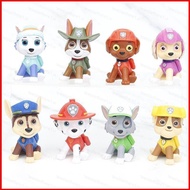 Ere1 8pcs PAW Patrol Action Figure Marshall Chase Rocky Rubble Zuma Everest Tracker Model Dolls Toys For Kids Gifts