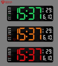 JD-6629 Jam Digital LED Besar Tampilan Jelas Dinding Dilengkapi Dengan Kalender Alarm Timer Dan Suhu