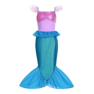 ZZOOI 2023 Disney Film The Little Mermaid Dress up for Girls Siren Cosplay Outfit Princess Ariel Cos