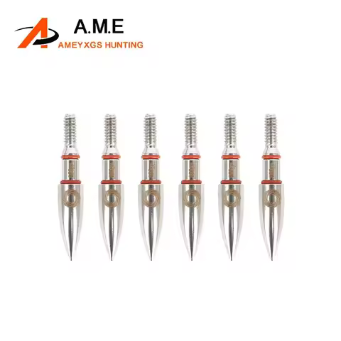 100 Grain Target Arrowheads 6/12/18/24pcs Archery Alloy Arrow Point ID6.2mm OD 7.08/7.2/7.4/7.6mm Bo